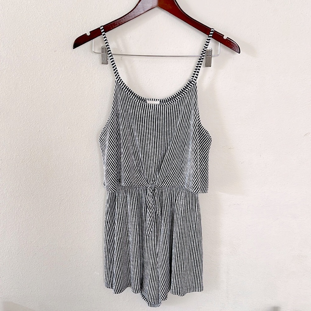 Caution to the Wind Romper Stripes